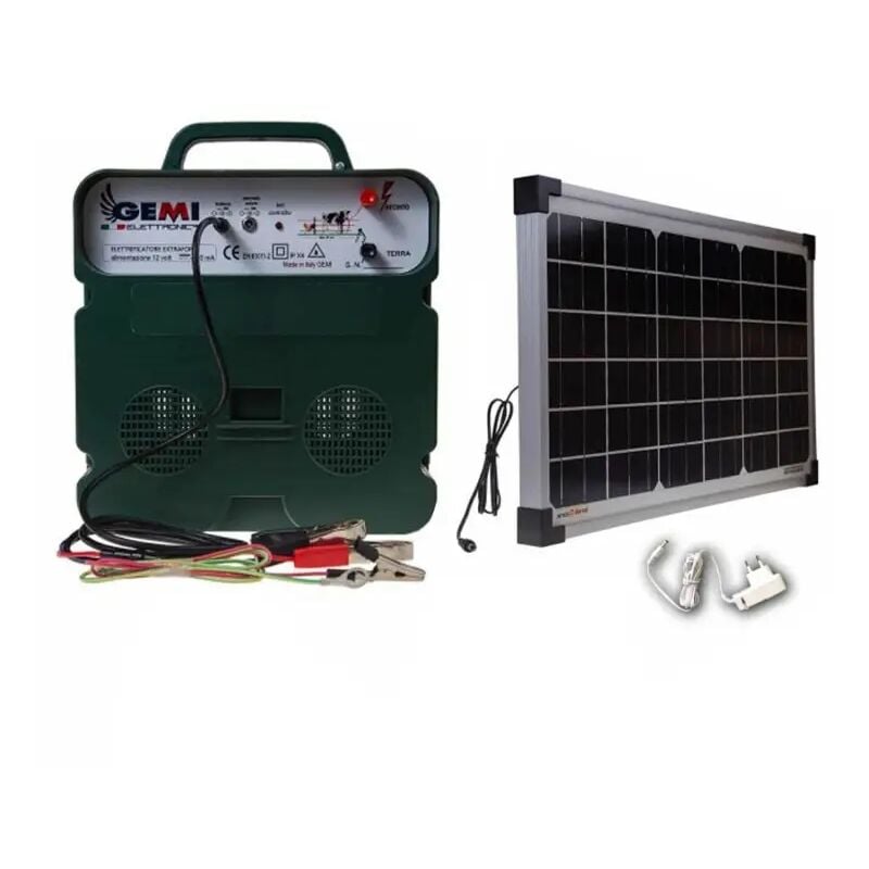 ELECTRIFICATEUR 12 V De Clôture Électrique Batterie 5 Km Clôture Électrifiée + Panneau SOLAIR B/12 Extrafort Pour Animaux Chevaux Chiens Sangliers