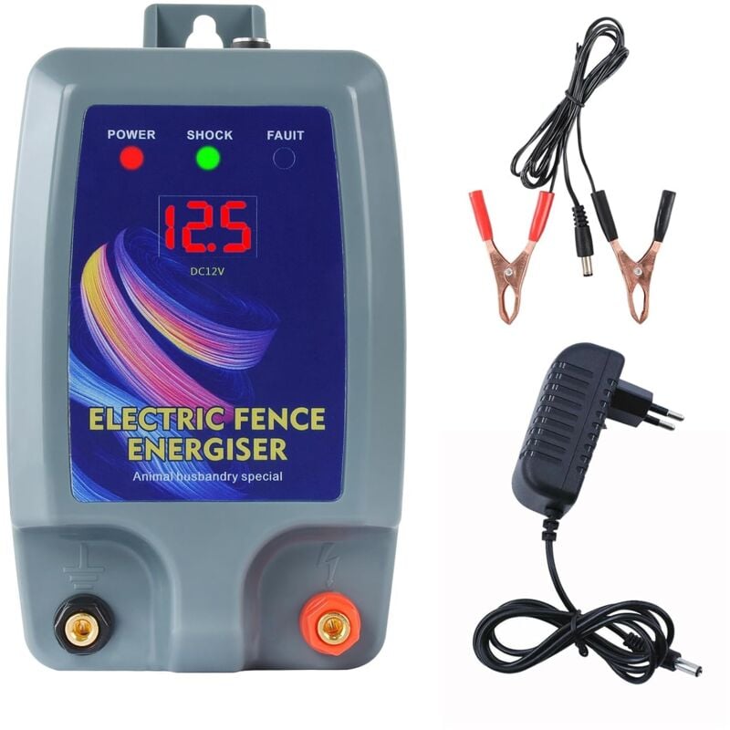 Electrificateur, conducteur et isolateur de clôture Clôture électrique pour bétail, Animaux, électrifica de clôture, Haute Puissance, 3 Modes