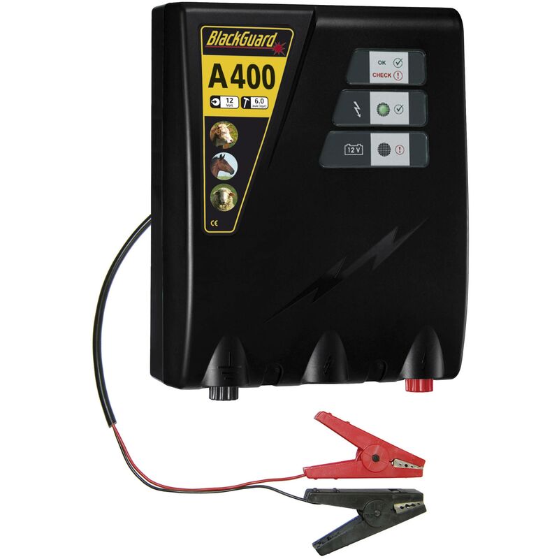 Électrificateur de clôture 12V 4,0J - A400 - Blackguard