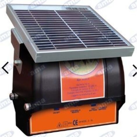 Electrificateur de ranch AMA S250 avec panneau solaire 3W et batterie 91917