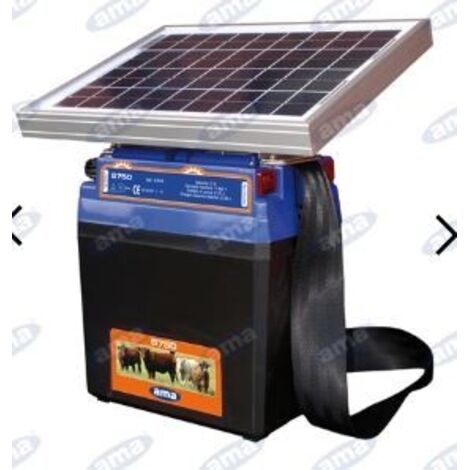 Electrificateur de ranch AMA S750 avec panneau solaire 10W et batterie 91919