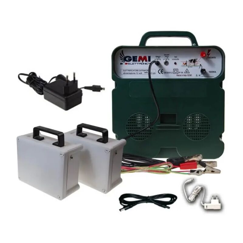 Electrificateur 12 v De Clôture Électrique Batterie Clôture Électrifiée 5 Km Extrafort + 2 Piles Rechargeables B/12 Pour Animaux Chevaux Chiens