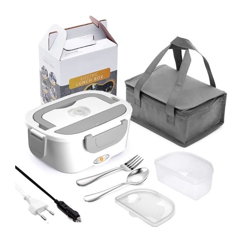 Vuszr - lectrique Lunch Box Chauffante Gamelle 1.5L 3 en 1 Boîte Chauffante 12V 24V 220V 40W avec Sac Isotherme Repas