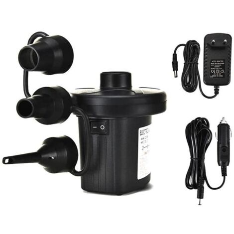 Électrique Pompe à air de Remplissage Rapide Kayak Pompe avec 3 Buses pour Bateaux Air Matelas Piscine Anneau Airbeds Gonflable 595