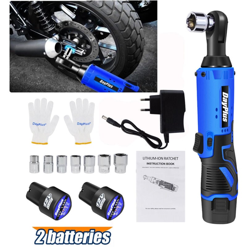 Lectrique Sans Fil 3/8 Couple 120Nm Avec 3000mAh Et Clé Éclairée à Chargement