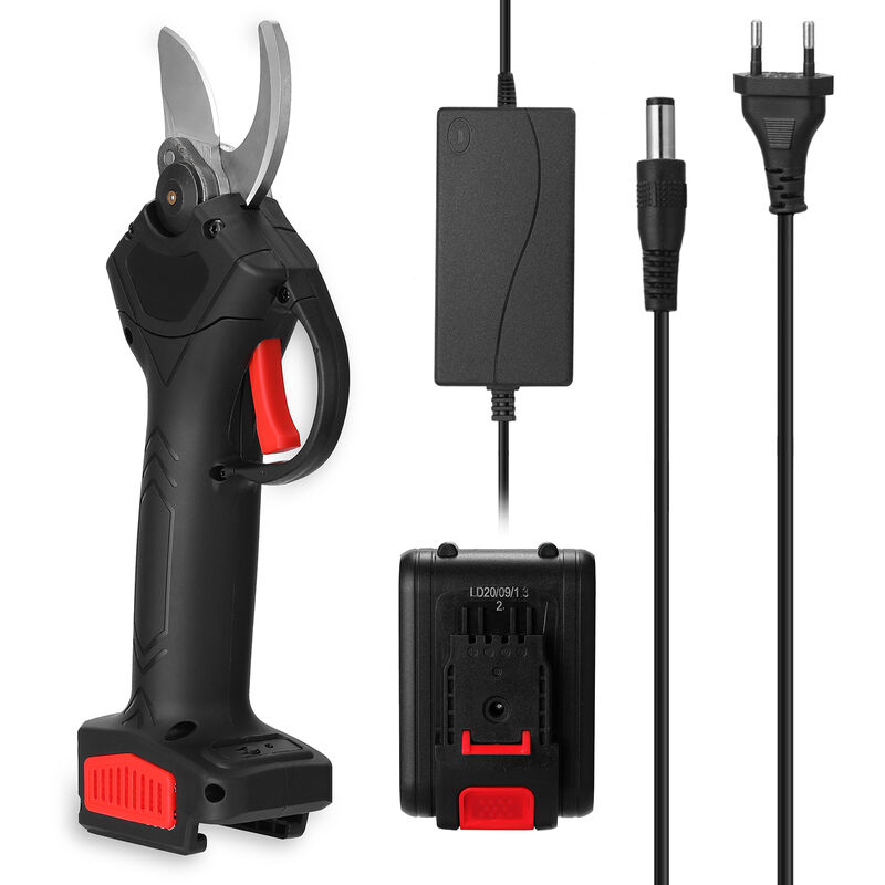 Electrique Sans Fil Secateur Tailler Cisaillement Efficace Des Arbres Fruitiers Branches Bonsai Elagage Cutter, 21V 1 piles