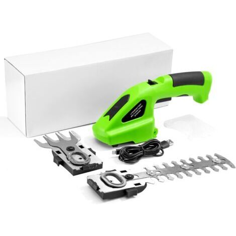 Électrique Sculpte-Haies et Taille-Herbes sans Fil Batterie 7,2V 2 en 1 Mini Taille-Haies avec Chargeur