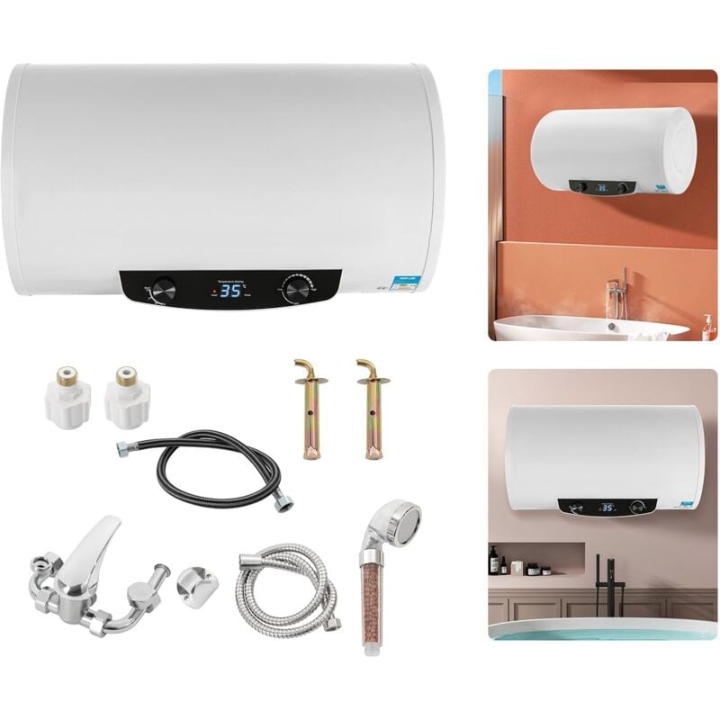 Gojoy - Electro chauffe-eau chauffe-eau 70 litres chauffe-eau chauffe-eau, 2000W puissance de chauffage, protection contre les fuites, Upgraded