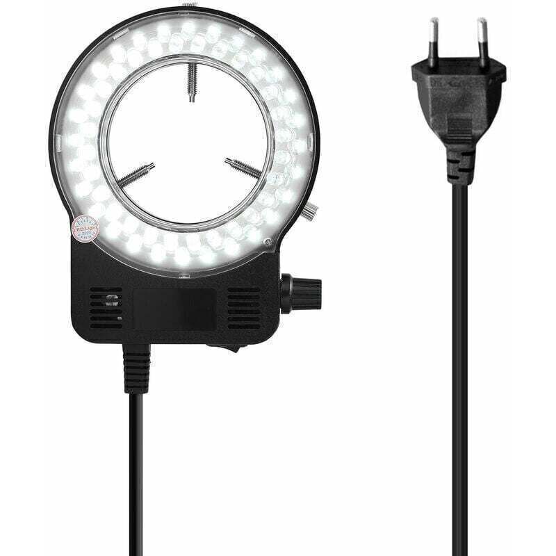 Electro-optical microscope for the body, LED ring light, microscope light source, adjustable brightness spot, white ring light, black, EU 220V.