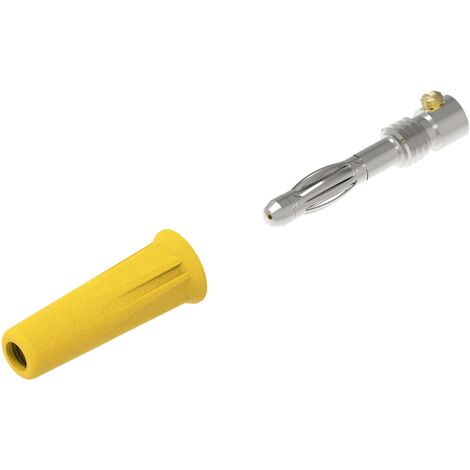 Electro PJP 1060-C-CD1-J Fiche banane mâle, droit Ø de la broche: 4 mm jaune 1 pc(s) D390342