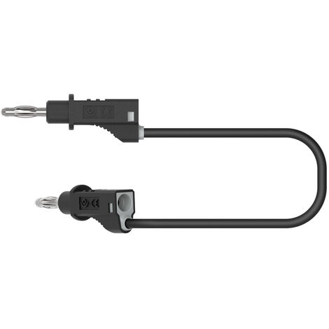 Electro PJP 2110-CD1-200N Messleitung Bananenstecker Bananenstecker 2.00 m Schwarz 1 St.