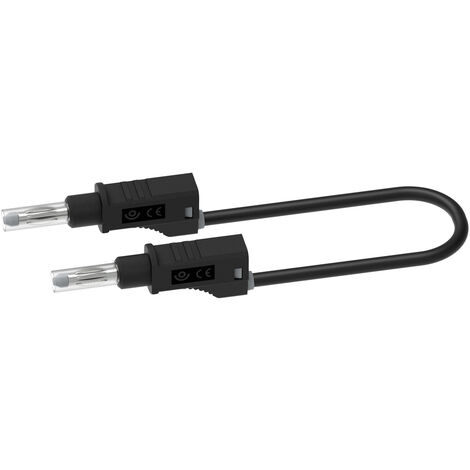 Electro PJP 2217/600V-CD1-100N Messleitung Bananenstecker Bananenstecker 1.00 m Schwarz 1 St.