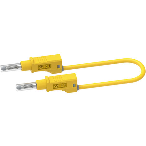 Electro PJP 2217/600V-CD1-200J Messleitung Bananenstecker Bananenstecker 2.00 m Gelb 1 St.