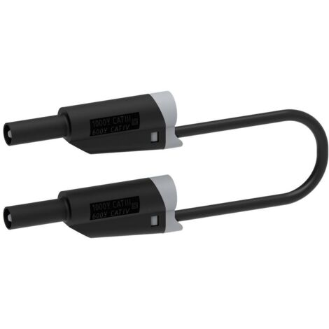 Electro PJP 2717-IEC-CD1-100N Cavo di misura Spina a banana 4 mm Spina a banana 4 mm 1.00 m Nero 1 pz.