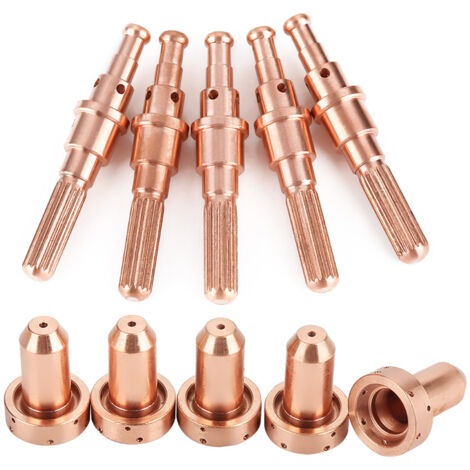 Électrode de torche à plasma, électrode de coupe commune, ensemble complet de 10 pièces, opération simple pour SL60-100
