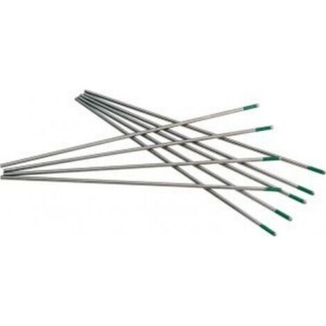 Electrode en tungstène couleur verte, Ø : 4,8 mm (Par 10)