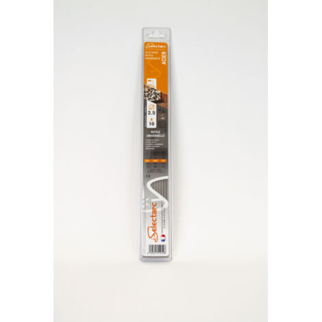 Electrode Rutile Acier 2,5x350mm 10 pièces Selectarc