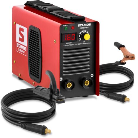 STAMOS GERMANY Electrode Welding Machine MMA Welder IGBT Inverter 160A Hot Start 230V