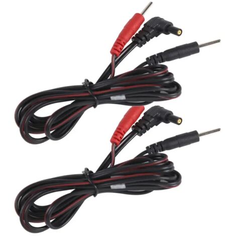 Électrodes à broches standard, fils de contact TENS, broches conductrices standard pour appareil de massage EMS, plaque d'électrodes, appareil TENS numérique, soins de santé04592-AquaForge