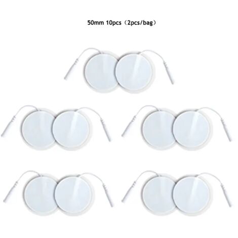 Électrodes en gel de 5 cm pour stimulateur musculaire TENS/EMS, compatibles avec les appareils de thérapie numérique (réf. 06787)-AquaForge