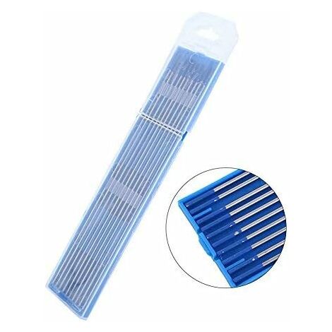 Électrodes En Tungstène Tig, Électrodes Lanthanées 10Pcs 1.0/1.6/2.4Mm Pointe De Soudage Électrode De Tungstens Lanthanée Avec Boîte Pour Fonctionnement En Courant Continu (1.6X150Mm)