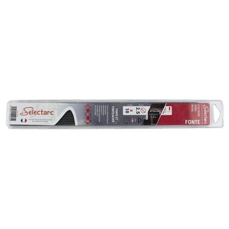 Électrodes fonte diamètre 2,5 mm longueur 350 mm boite de 10 pièces - SELECTARC