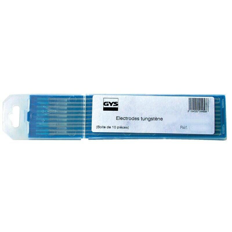 Electrodes tungsten wr2 2,4 mm pour epaisseur 3 a 4 mm boite de 10 pieces