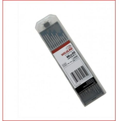 ELECTRODO DE TUNGSTENO WLA2, LANTHANUM 2%, 2.4X175 MM UNIDAD - LINCOLN