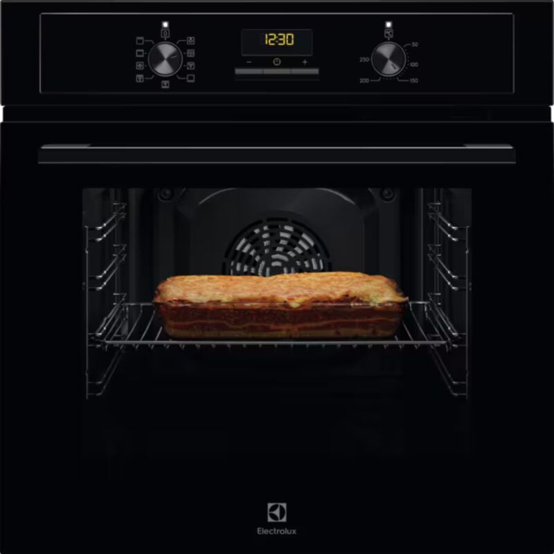 Electrolux - 600 SurroundCook® Four encastrable 65 l, classe a, chaleur tournante pulsée, auto nettoyant AquaClean, noir (EOF3H50BK)