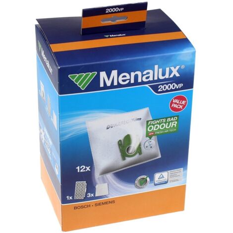 Electrolux - bolsa para aspiradora menalux - 2000vp - 12 bags+1hepa+3mcf - 9001671669 - 7319599013456