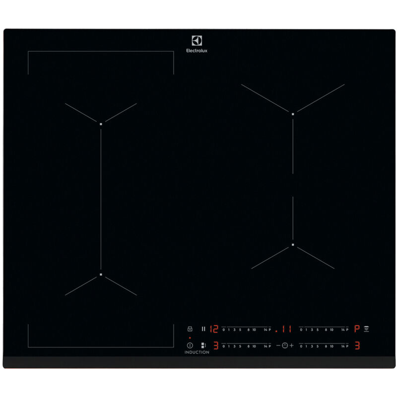 Electrolux – Table de cuisson à induction encastrable 60 cm CIL63443 – 4 feux – Fonction Bridge et Hob2Hood – Zones adaptatives pour casseroles Electrolux – Table de cuisson à induction encastrable 60 cm CIL63443 – 4 feux – Fonction Bridge et Hob2Hood – Zones adaptatives pour casseroles