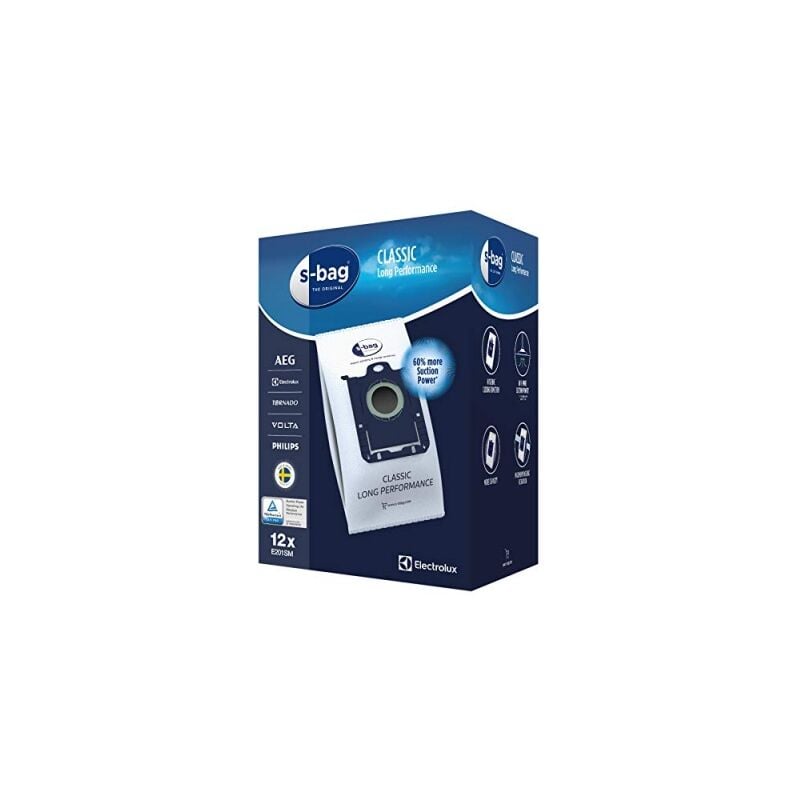 E201SM Sacs aspirateurs s-bag® classic long performance - Boîte de 12 - Electrolux