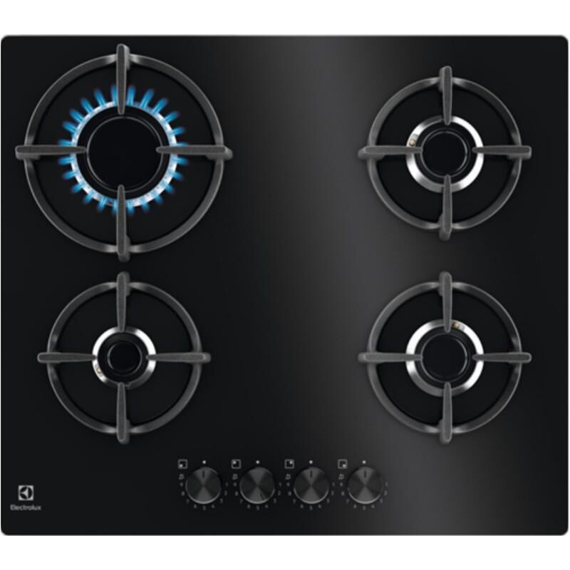 Table de cuisson à gaz encastrable 4 feux Electrolux EGG64272K Noir Table de cuisson à gaz encastrable 4 feux Electrolux EGG64272K Noir