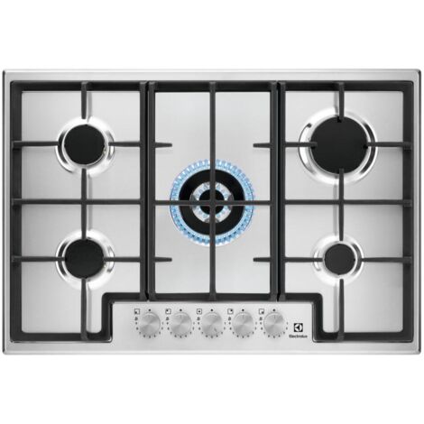 Electrolux EGS75362X Einbau-Gaskochfeld, 5 Brenner, Edelstahl