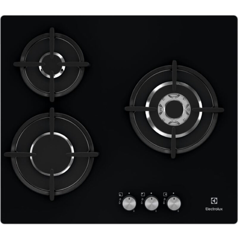 Electrolux - Table de cuisson gaz 56cm 3 feux noir EGT6633NOK