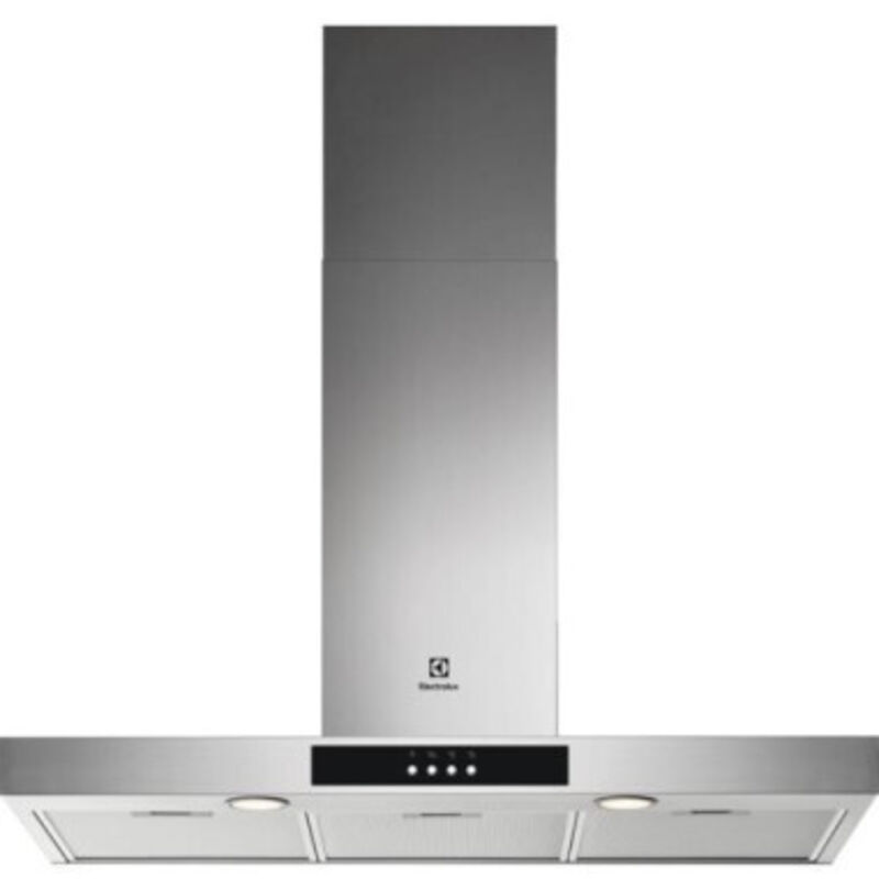 Electrolux - Hotte Décorative Murale Aspirante Inox Largeur 90cm Débit d'air 600 m3/h
