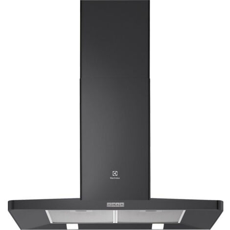 Electrolux – Hotte décorative murale 90cm 603m3/h noir – Éclairage LED intégré – Classe A – Débit d'air max. 603m3/h – EFF90462OK