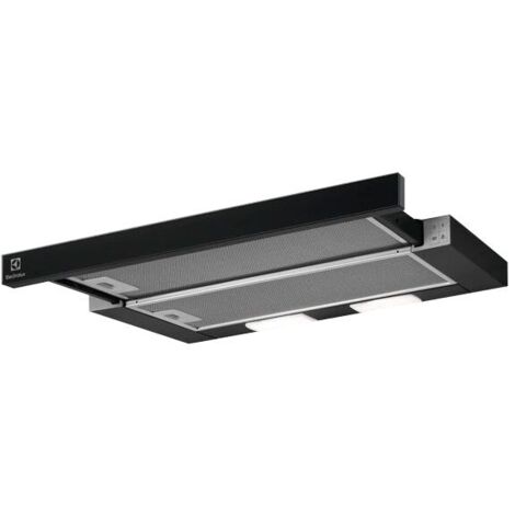 Electrolux – Hotte tiroir télescopique 410 m³/h – Design noir semi-intégré – Éclairage LED – Dimensions 598x284x179 mm – Type d'extraction canalisée - LFP326FB