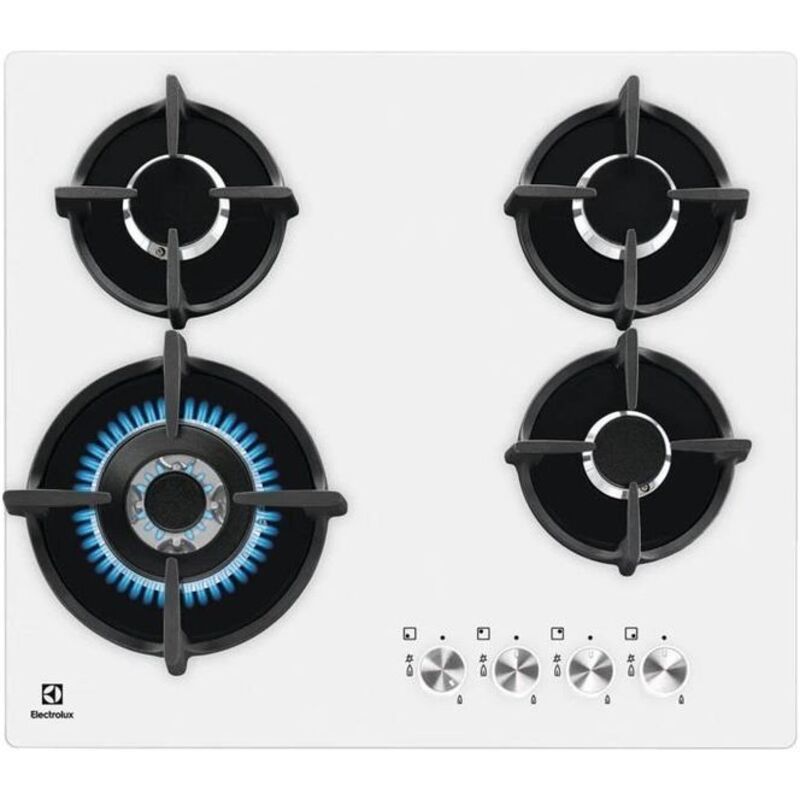 Electrolux KGG6437W Blanc Encastrable 59 cm Gaz 4 Brûleurs