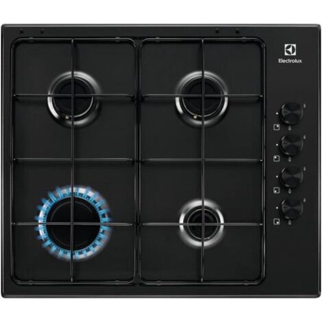 Electrolux KGS6404B Noir Encastrable 59,5 cm Gaz 4 Brûleurs