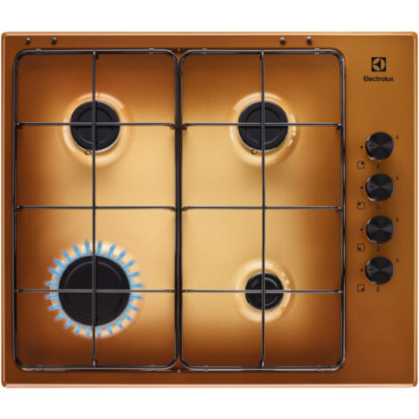Electrolux KGS6404T Marron Encastrable 59,5 cm Gaz 4 Brûleurs