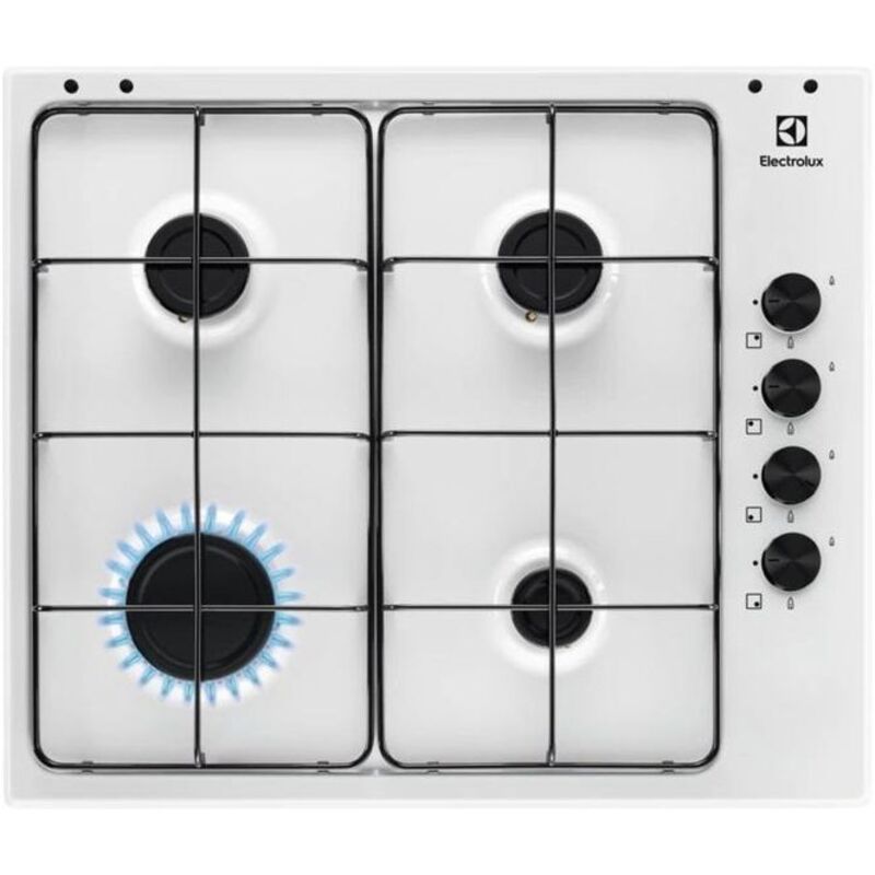 Electrolux KGS6404W Blanc Encastrable 59,5 cm Gaz 4 Brûleurs