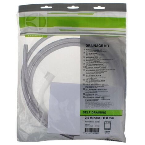 Electrolux – Kit tuyau de vidange AEG 125122503 – Pour lave-linge à condensation – Évacuation efficace de l'eau usée – Longueur adaptée - 1251225031