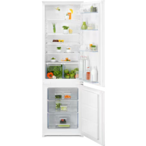 Electrolux KNS5LE18S Frigocongelatore Serie 500 ColdSense 177,2 cm. Capacità netta totale: 271 L. Cerniera porta: Destra. Classe climatica: SN-ST, Emissione acustica: 34 dB. Capacità netta frigorif...