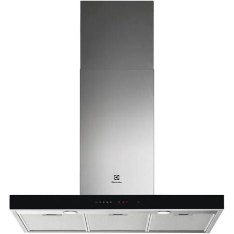 Electrolux LFT769X Cappa Aspirante a Parete Classe energetica A 720 m3/h 3 Velocita' + Intensiva Illuminazione LED Connessione Hob2Hood Touch Control 90 cm Acciaio Inox + Vetro
