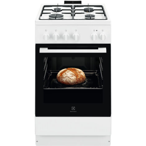 Electrolux LKK500010W Cucina a gas 4 fuochi con forno elettrico 50x60 cm Classe A