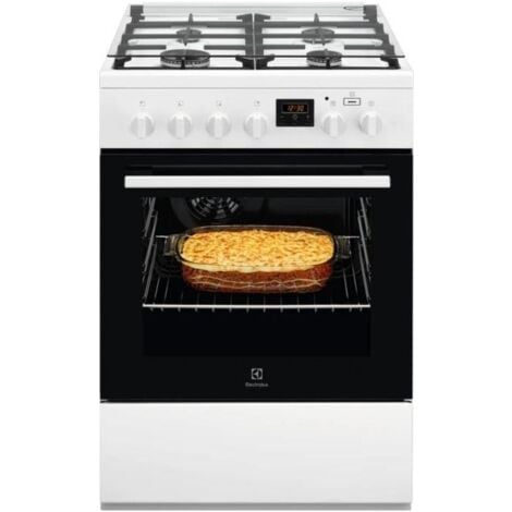 De Longhi DMW631ED Design Cucina cm. 60 bianco 3 fuochi + 1 piastra - 1  forno elettrico - scaldavivande