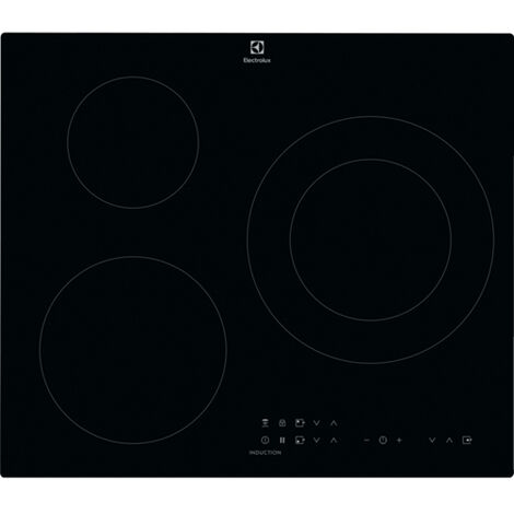 Electrolux – Plaque induction 60 cm 3 foyers 7200W – Noir – Technologie à induction rapide – Pour cuisson précise et efficace