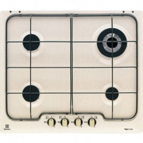 Electrolux PS640RUV Piano cottura a gas Serie 300 Soft line 60cm. Colore del prodotto: Sabbia, Posizionamento dell'apparecchio: Da incasso, Dimensione della larghezza del piano cottura: 60 cm. Cert...
