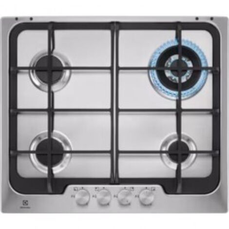 Electrolux PX640UOV Piano cottura a gas Serie 300 Soft line 60cm. Colore del prodotto: Nero, Acciaio inox, Posizionamento dell'apparecchio: Da incasso, Dimensione della larghezza del piano cottura:...